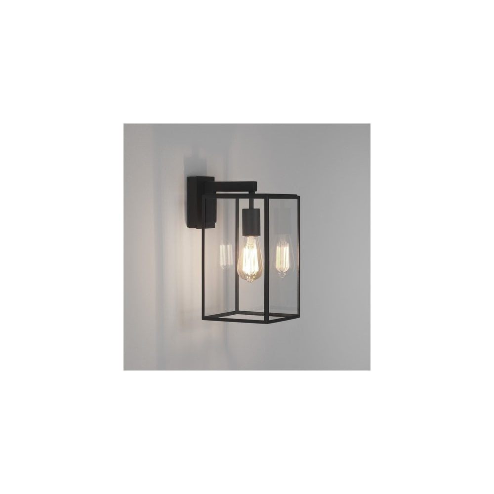 Textured Black 350mm Box Wall Lantern