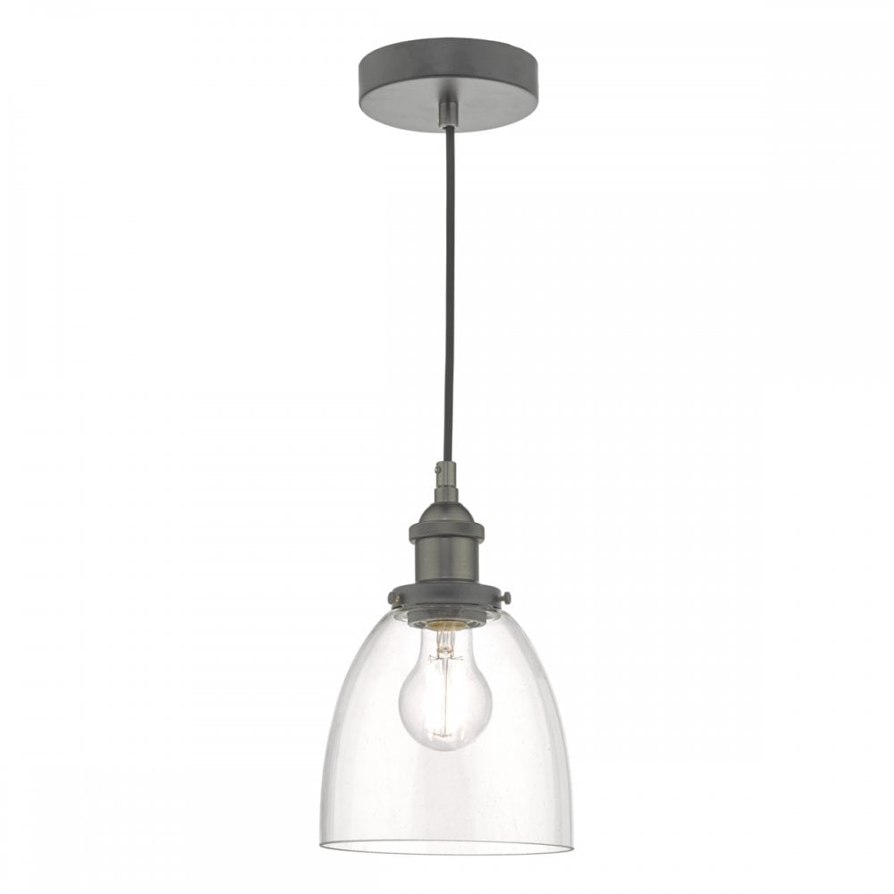 Arvin Pendant Antique Chrome & Glass