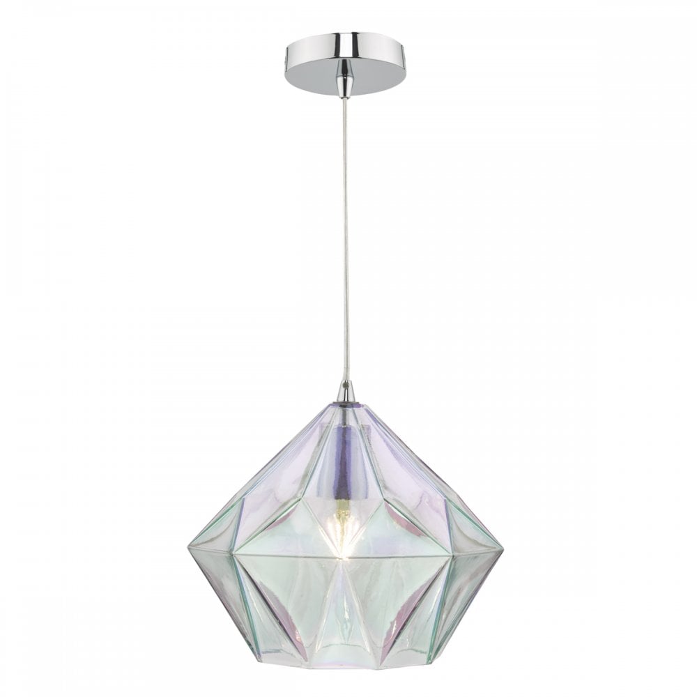 Gaia 1Lt Pendant Polished Chrome & Glass