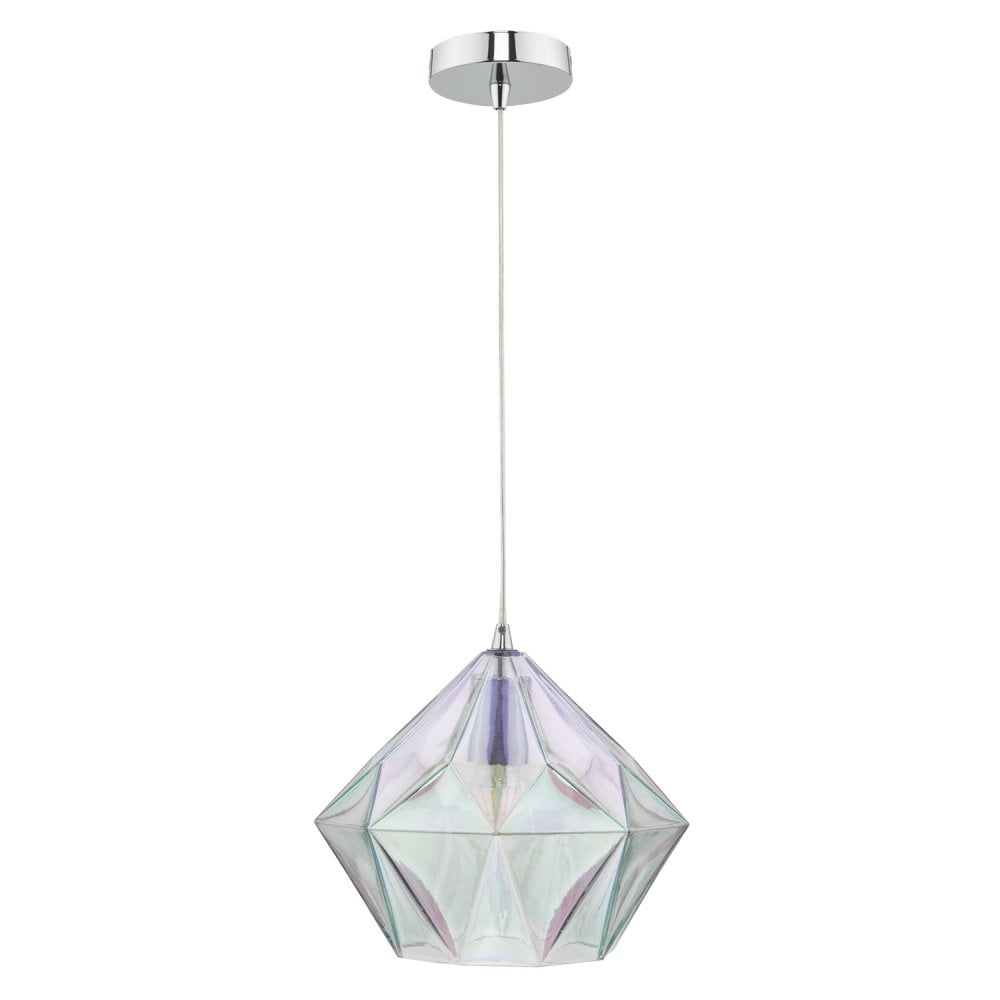 Gaia 1Lt Pendant Polished Chrome & Glass