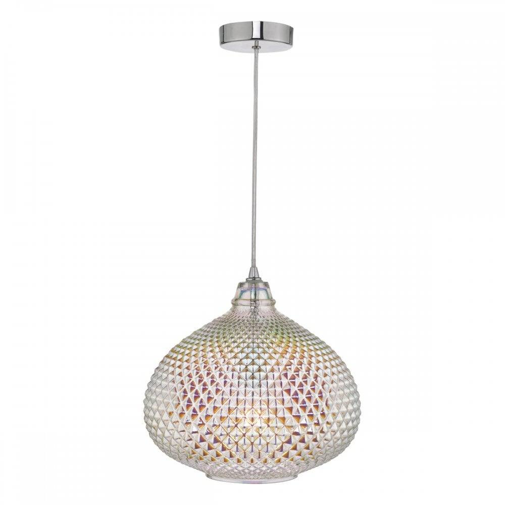 Roisin Pendant Glass & Polished Chrome