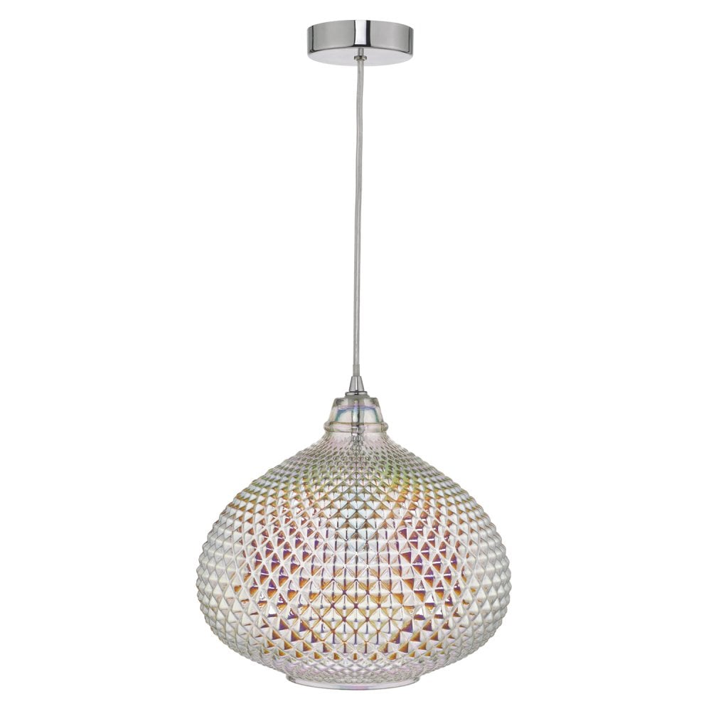 Roisin Pendant Glass & Polished Chrome