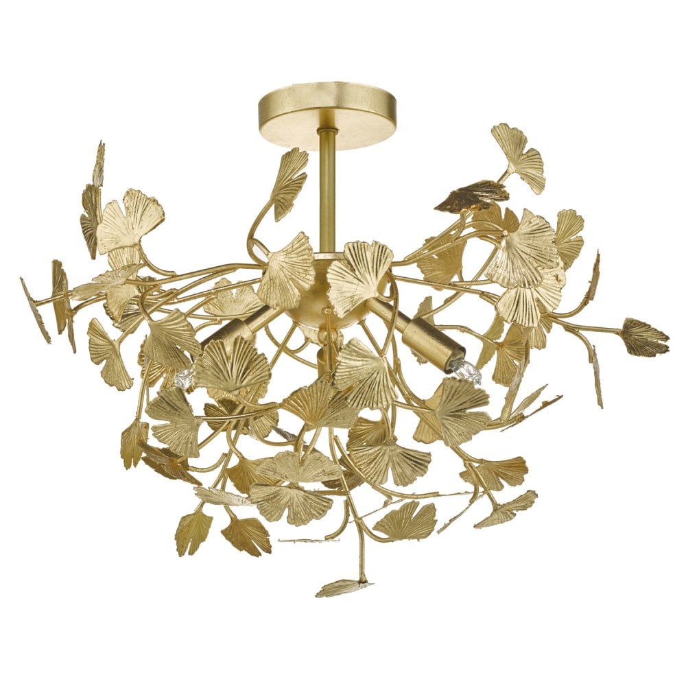 Yadira 4 Light Semi Flush Gold Effect