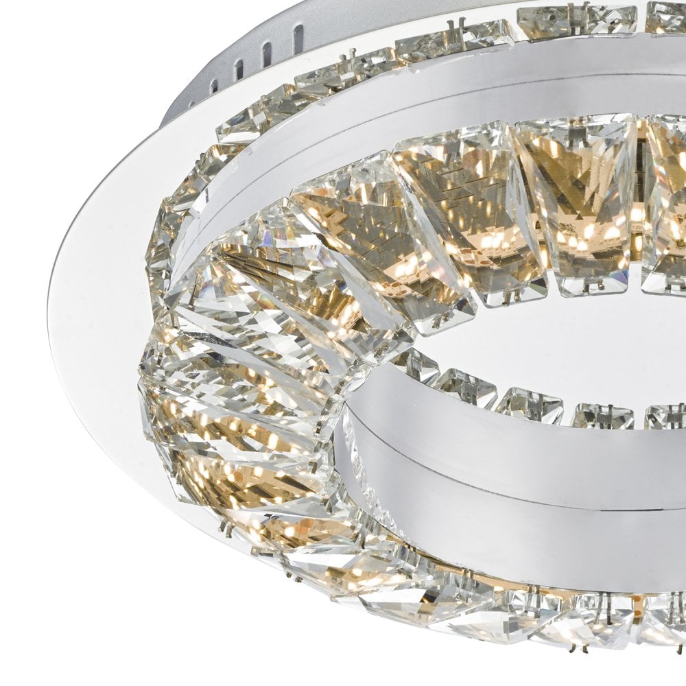 Altamura Flush Stainless Steel and Crystal LED