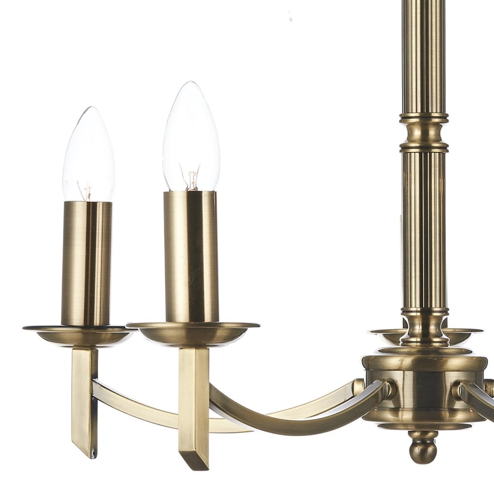 Ambassador 5 Light Dual Mount Pendant Antique Brass