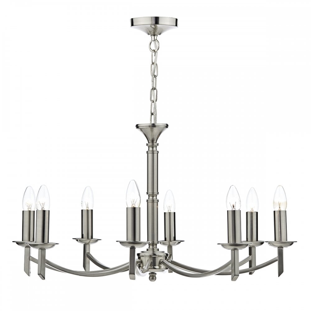 Ambassador 8 Light Dual Mount Pendant Satin Chrome