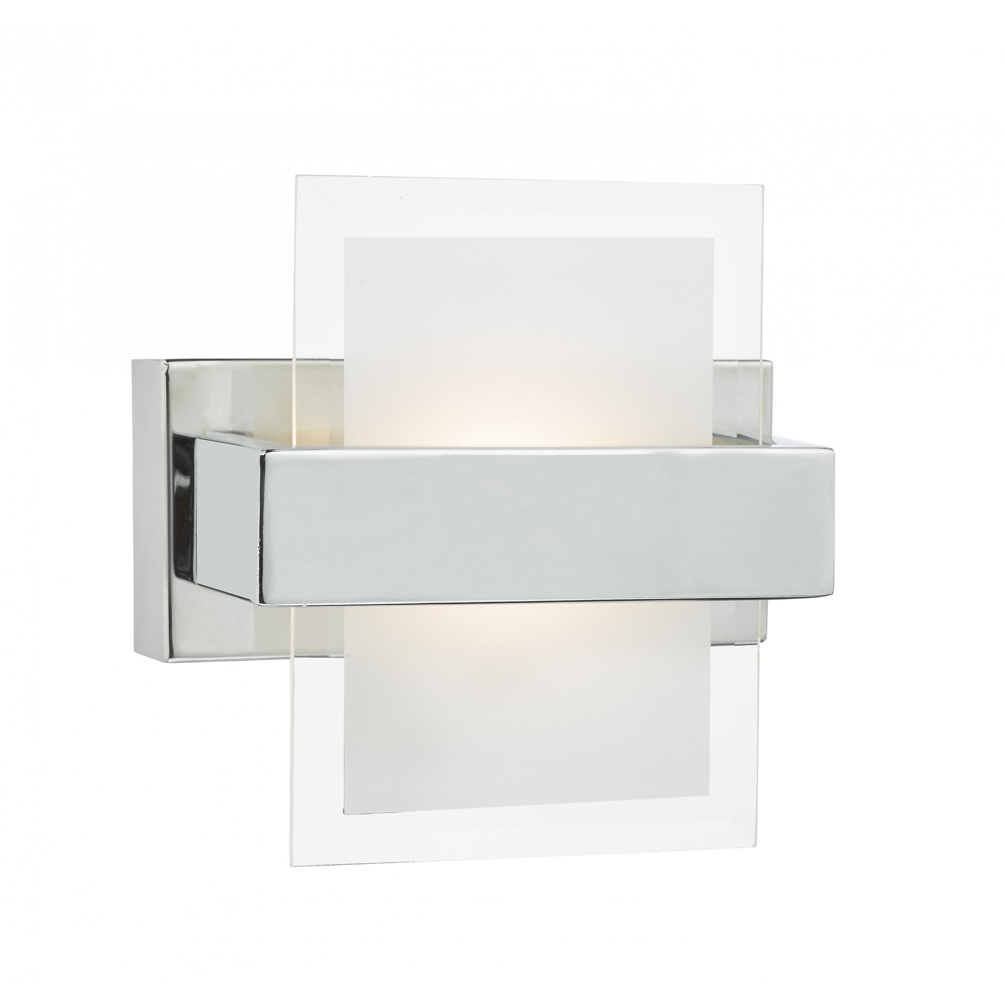 Apt LED Wall Light Polished Chrome & Glass