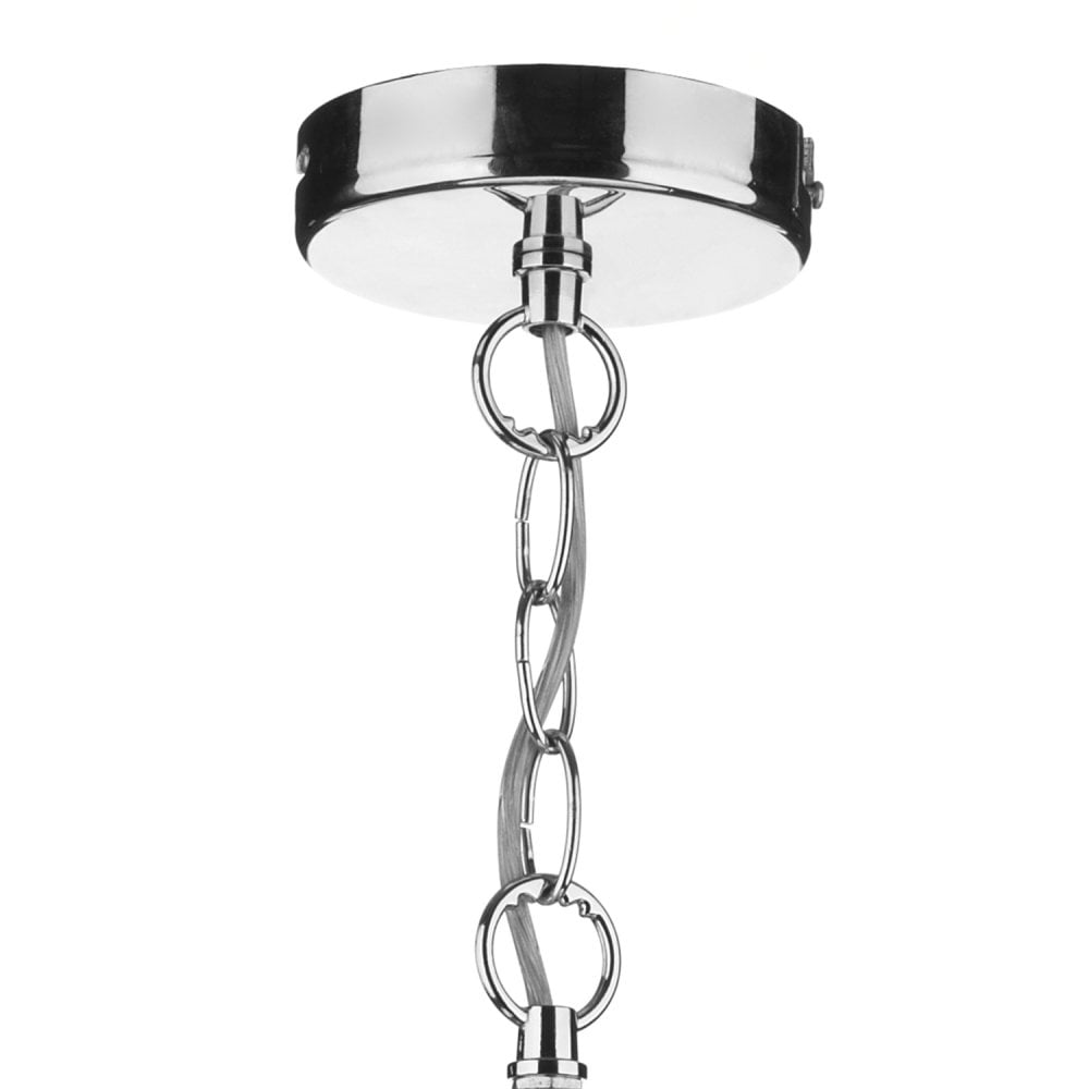 Ardeche 1 Light Fluted Glass Pendant Polished Chrome