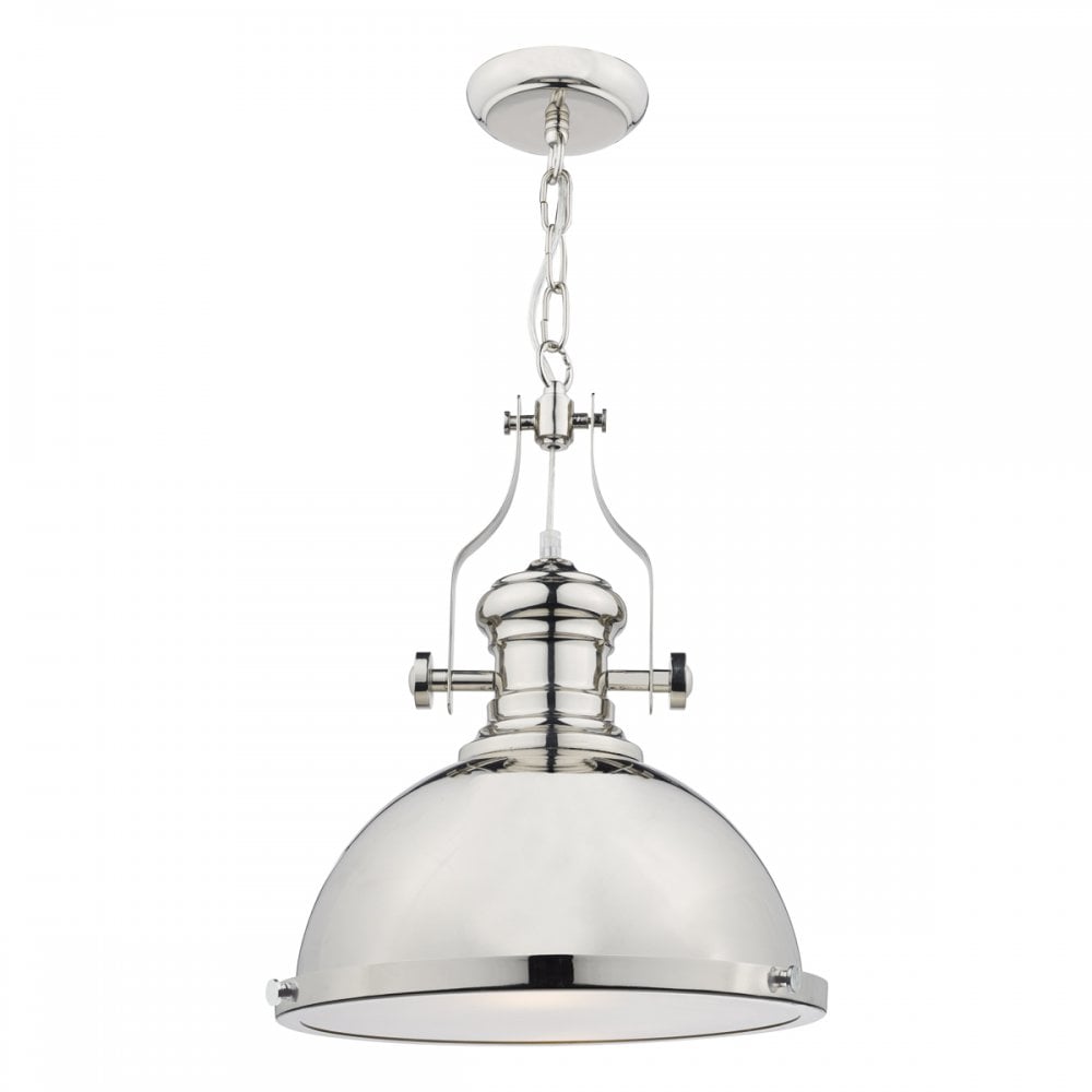 Arona Polished Chrome Glass Shaker Island Light