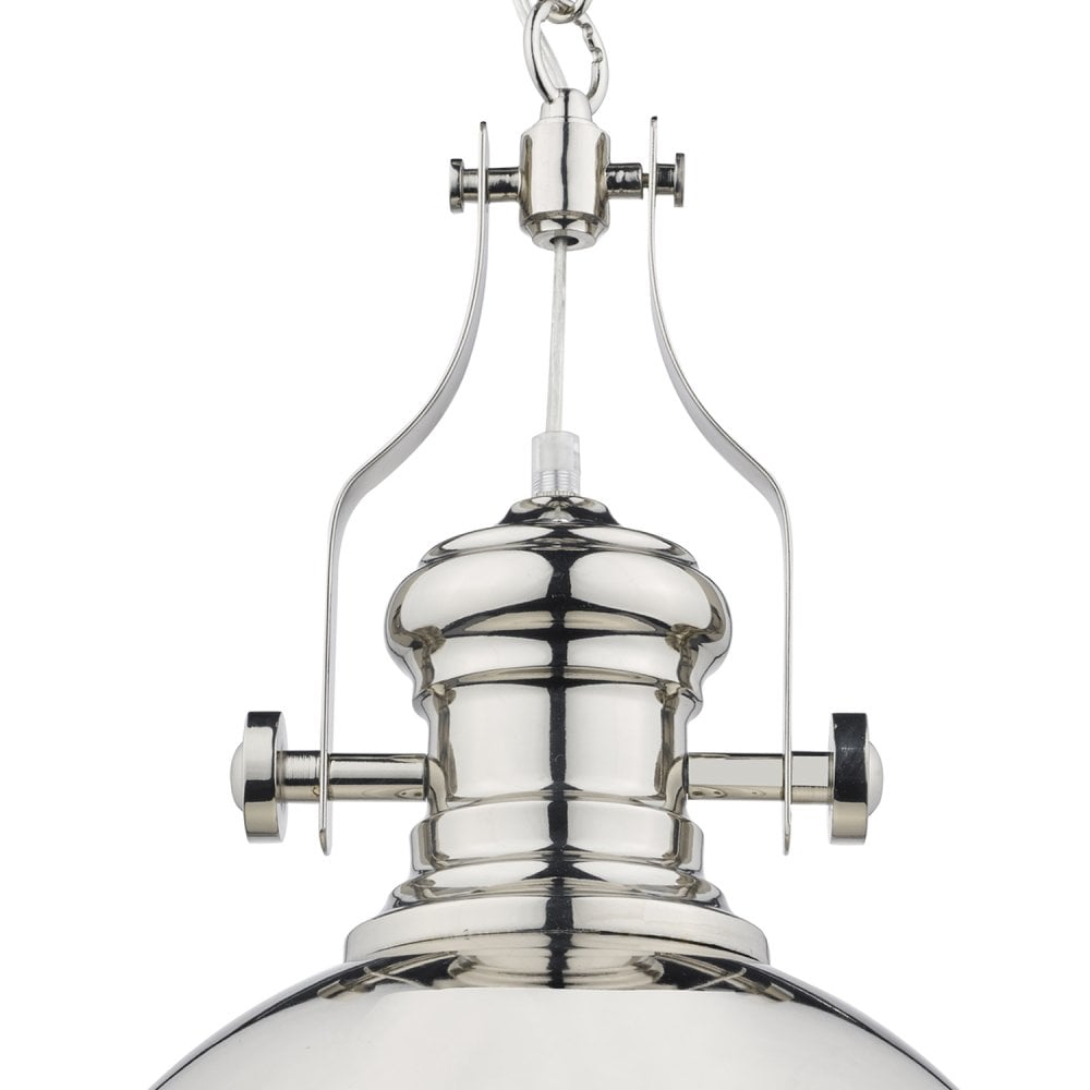 Arona Polished Chrome Glass Shaker Island Light