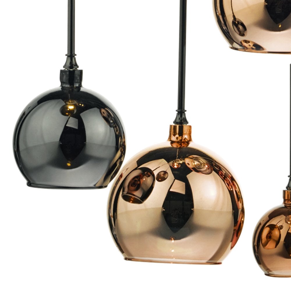 Aurelia 15 Light Bar Pendant Black Chrome & Multi Colour