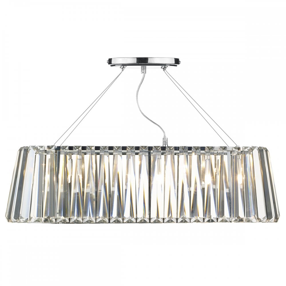 Cecilia 3 Light G9 Oval Linear Pendant Bar