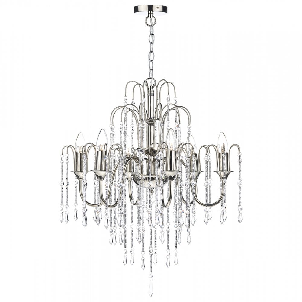 Daniella 6 Light Pendant Dual Mount Polished Nickel