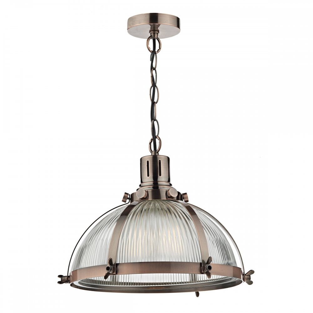 Debut 1 Light Pendant Brushed Antique Copper