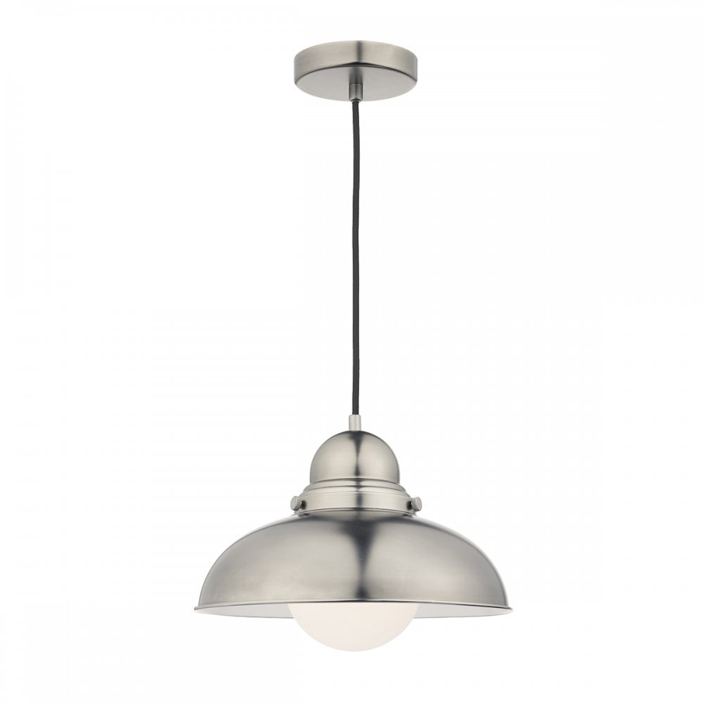 Dynamo 1 Light Pendant Antique Chrome