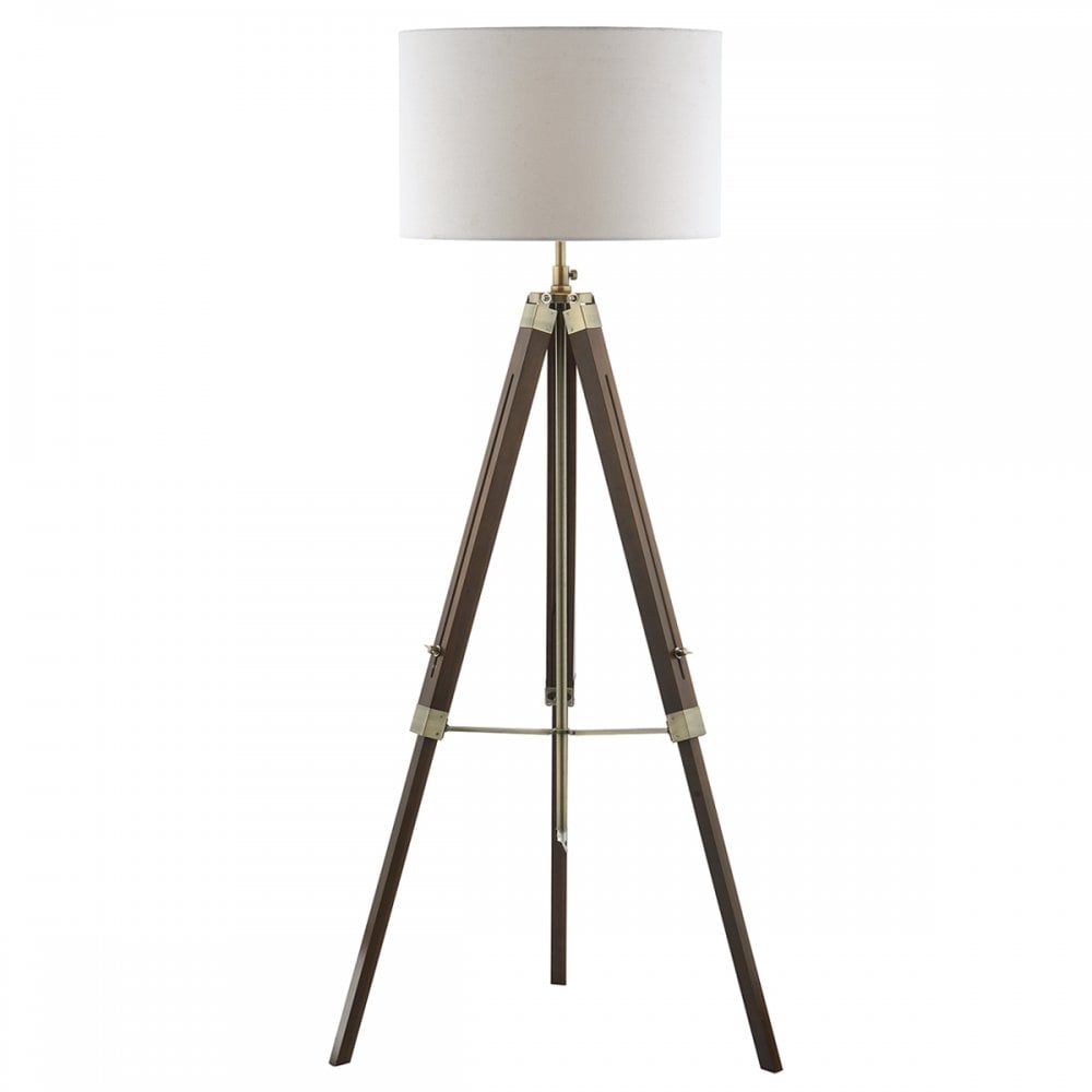 Easel Tripod Floor Lamp Dark Wood Base Only