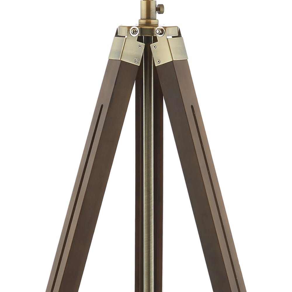 Easel Tripod Floor Lamp Dark Wood Base Only