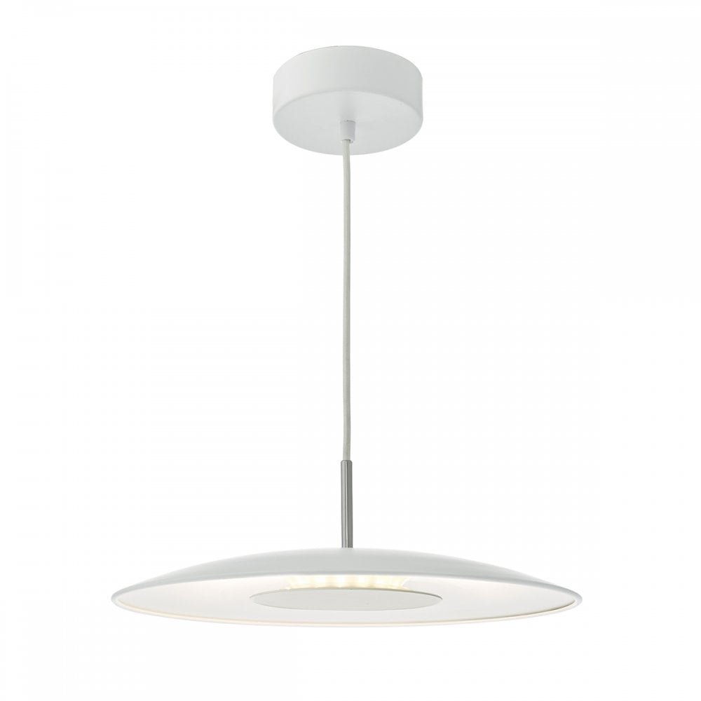 Enoch Pendant LED White & Stainless Steel