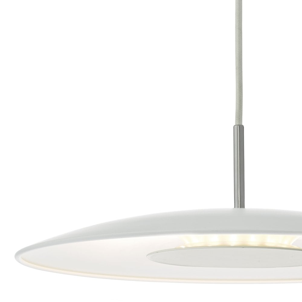 Enoch Pendant LED White & Stainless Steel