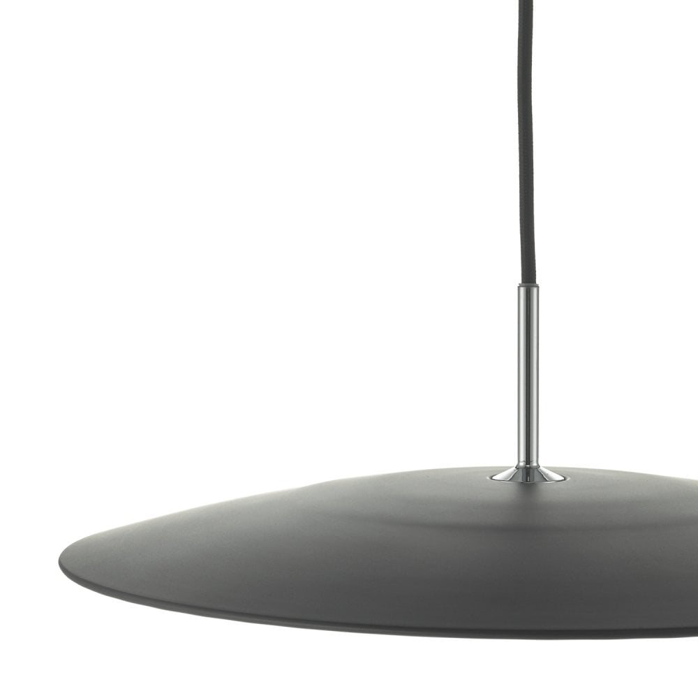 Enoch Pendant LED Black & Satin Chrome