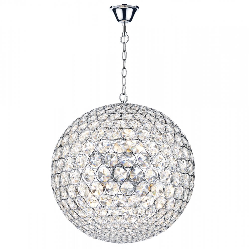 Fiesta 8 Light Pendant Polished Chrome (50cm)