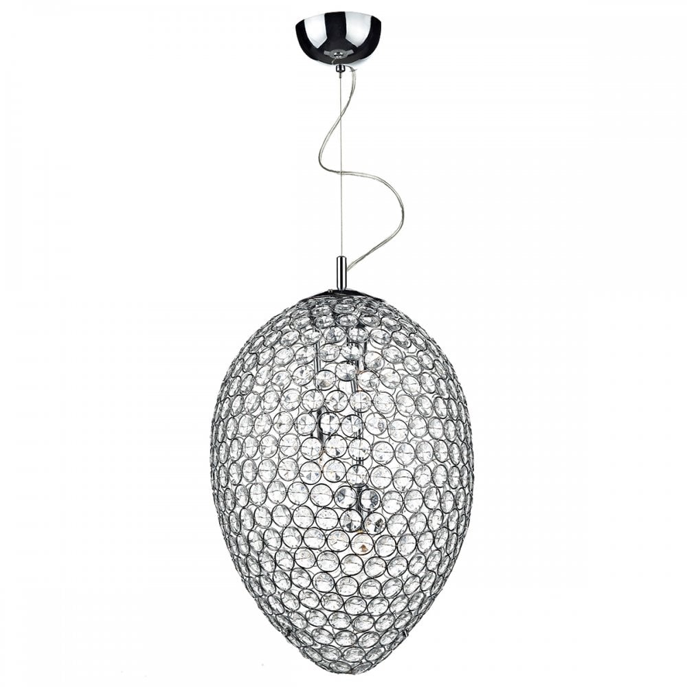 Frost 3 Light Pendant Polished Chrome