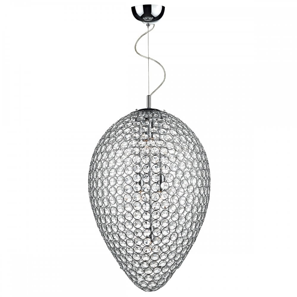 Frost 5 Light Pendant Polished Chrome