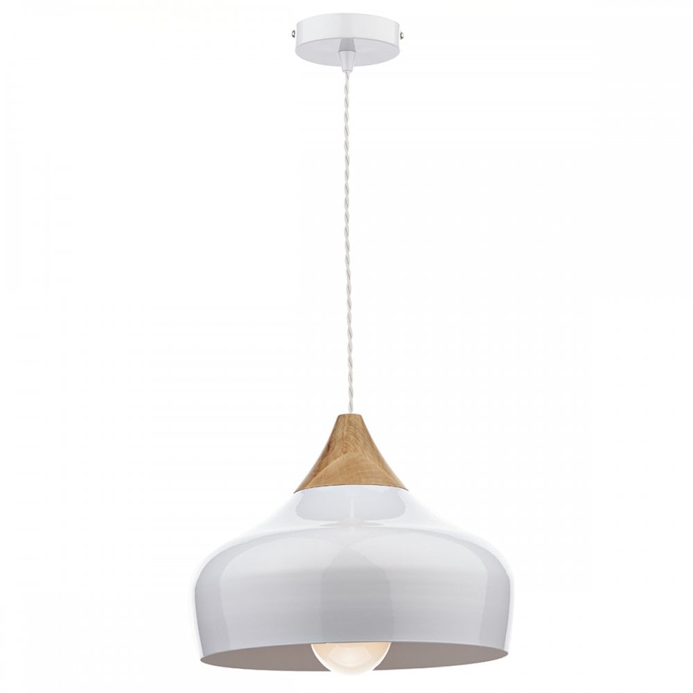 Gaucho 1 Light Pendant White