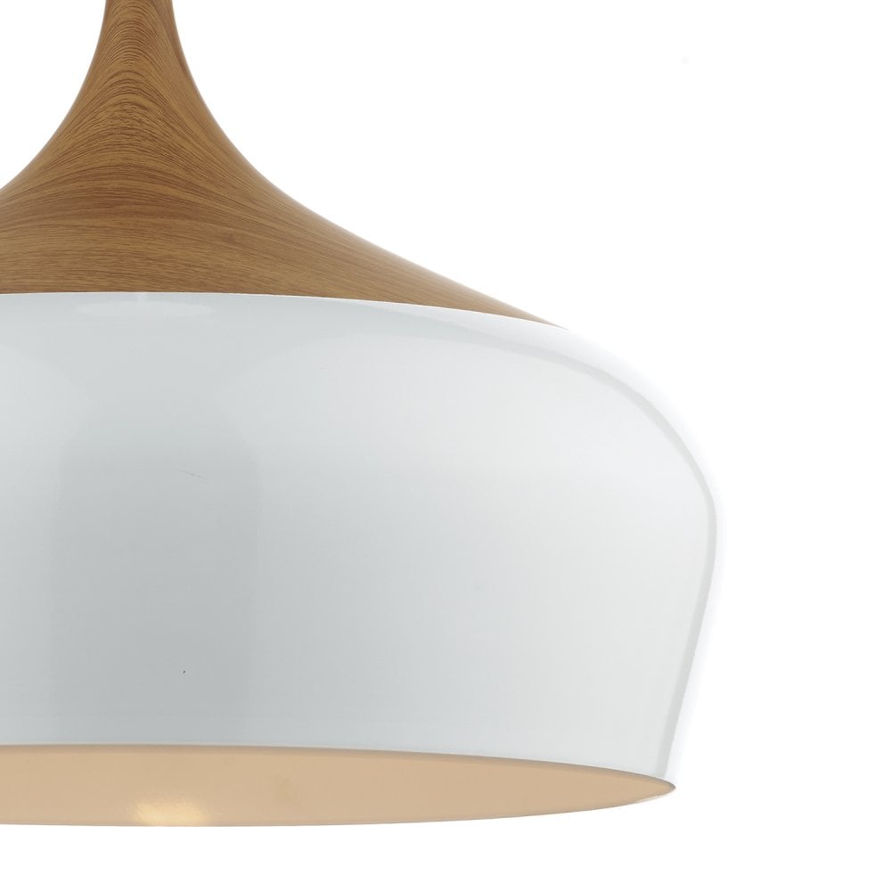 Gaucho 1 Light Pendant White Large