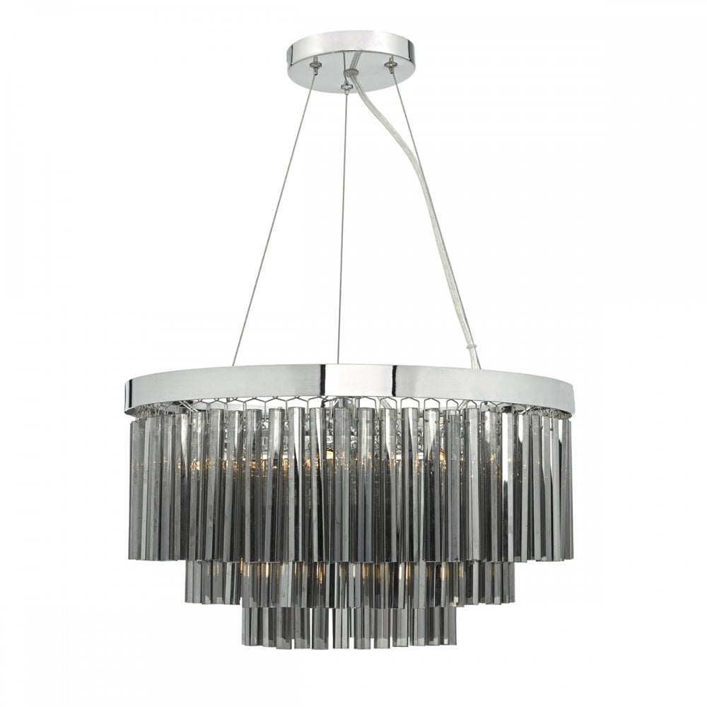 Giovana 5lt Pendant Polished Chrome & Smoked Glass