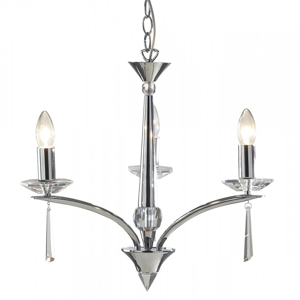 Hyperion 3 Light Dual Mount Pendant Polished Chrome