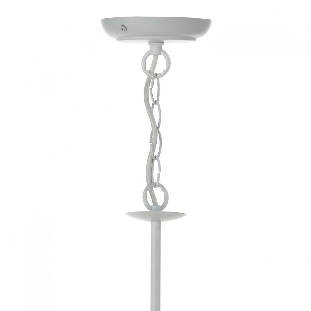 Irwin 8 Light Pendant Dual Mount White