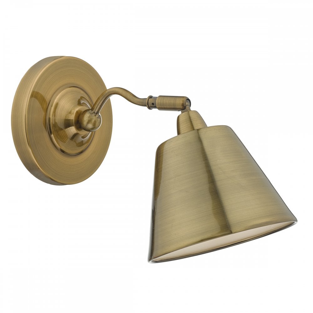 Kempten Adjustable Wall Light Antique Brass