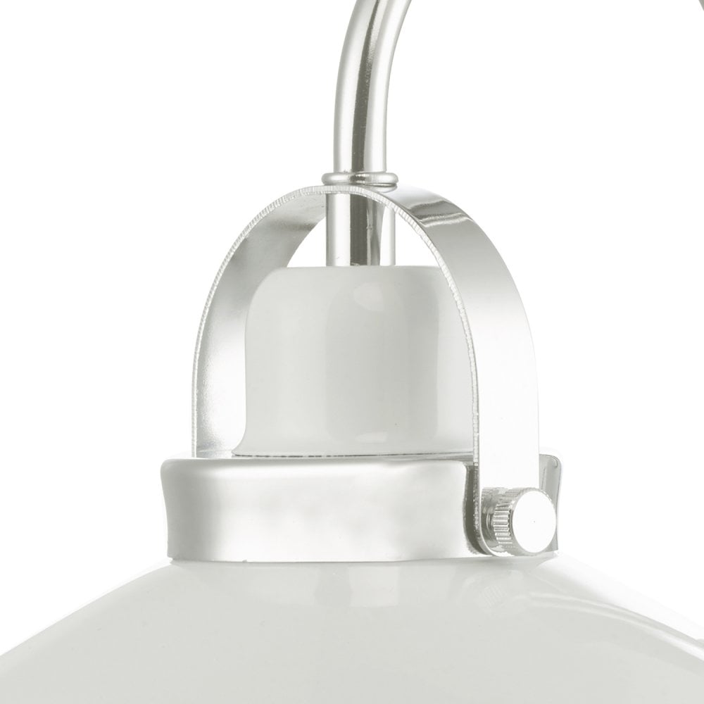 Liden Wall Light White and Polished Chrome