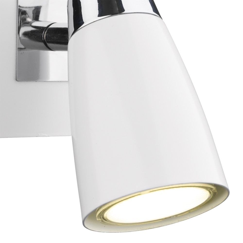 Loft 1 Light Low Energy Spot Switch Polished Chrome & Matt White