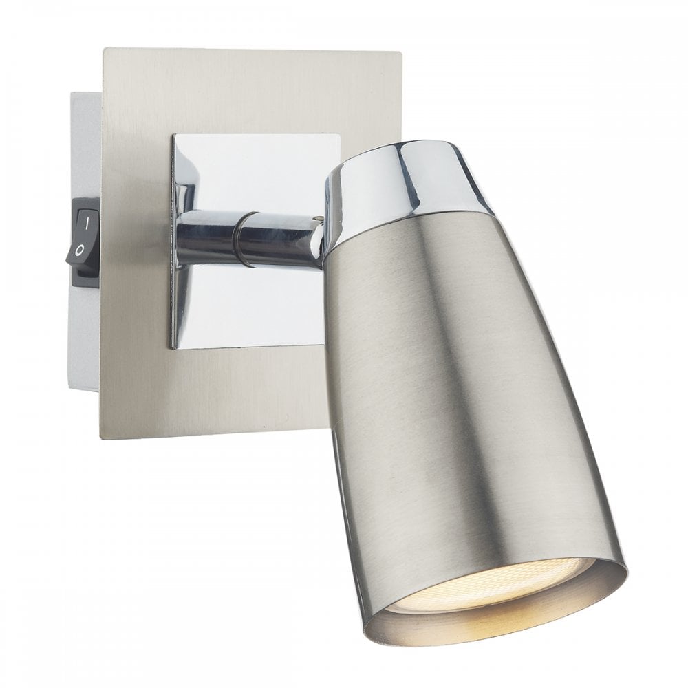 Loft 1 Light Low Energy Spot Switch Satin Chrome/ Polished Chrome