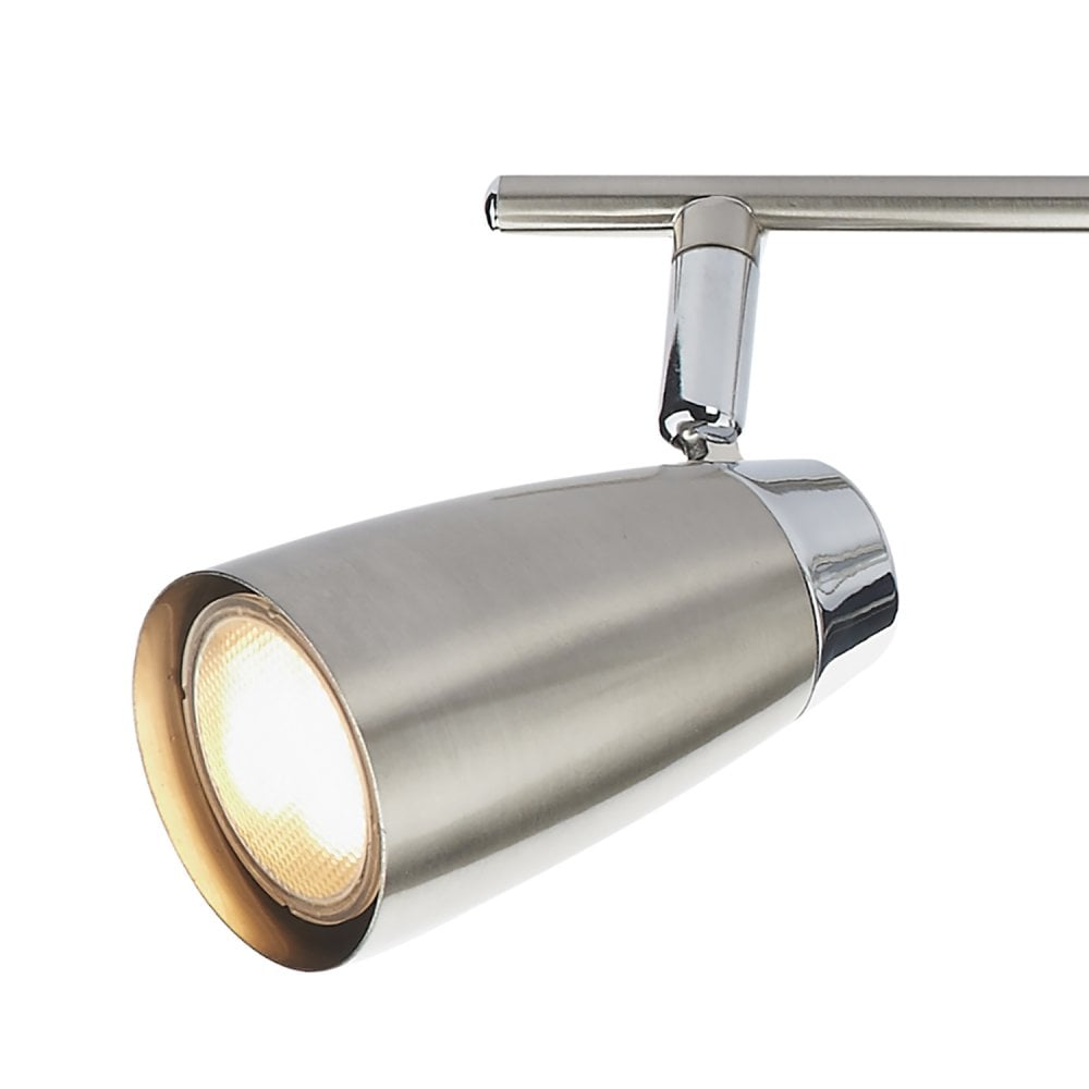 Loft 4 Light Low Energy Bar Satin Chrome/ Polished Chrome