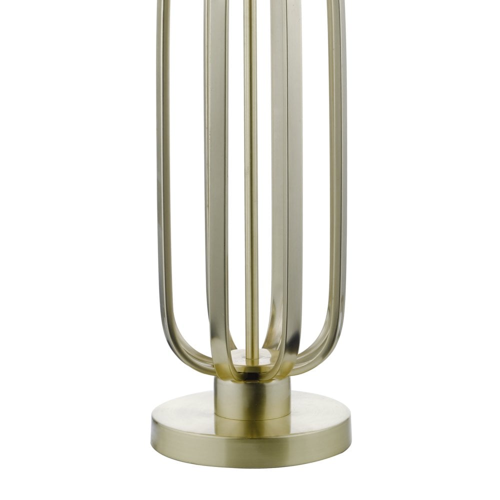 Lucie Table Lamp Satin Brass complete with Shade