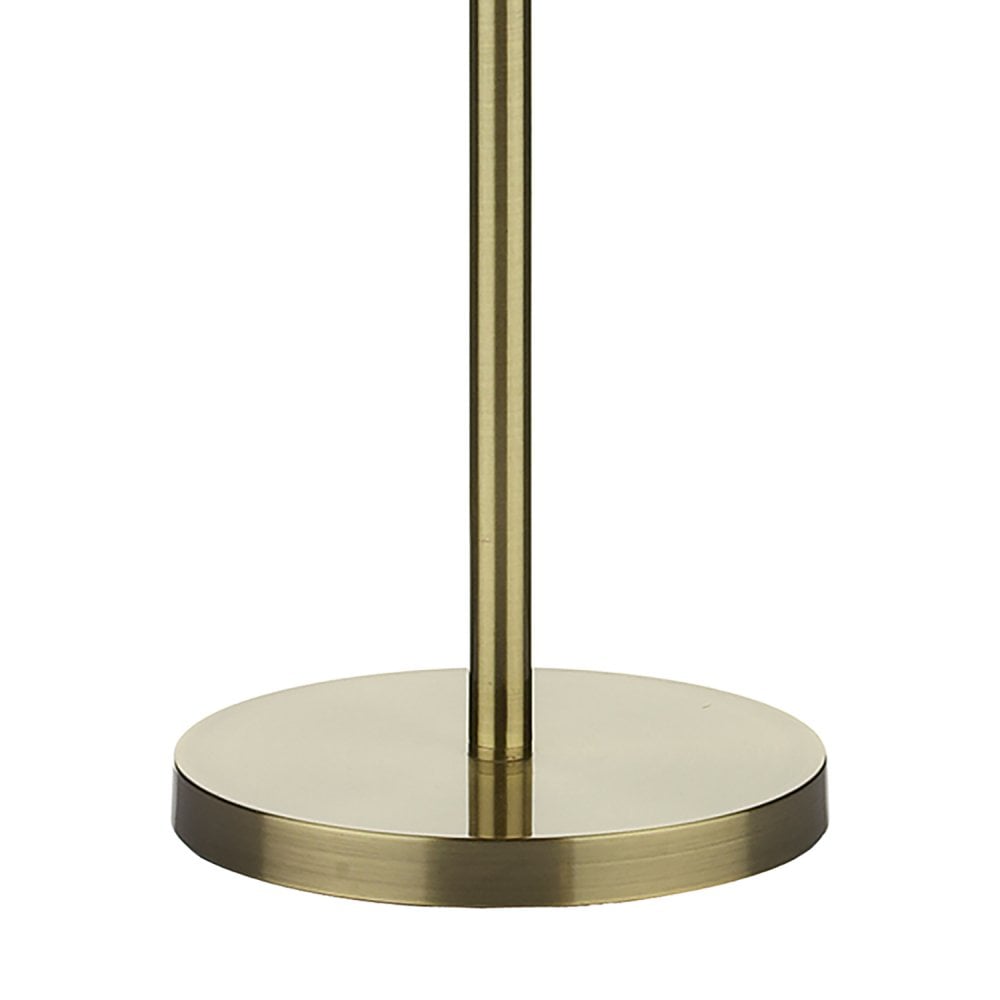 Madrid Ball Floor Lamp complete with Shade Antique Brass