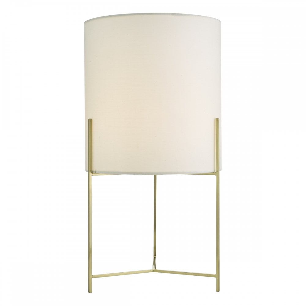 Michaela Table Lamp Satin Gold Cw Shd