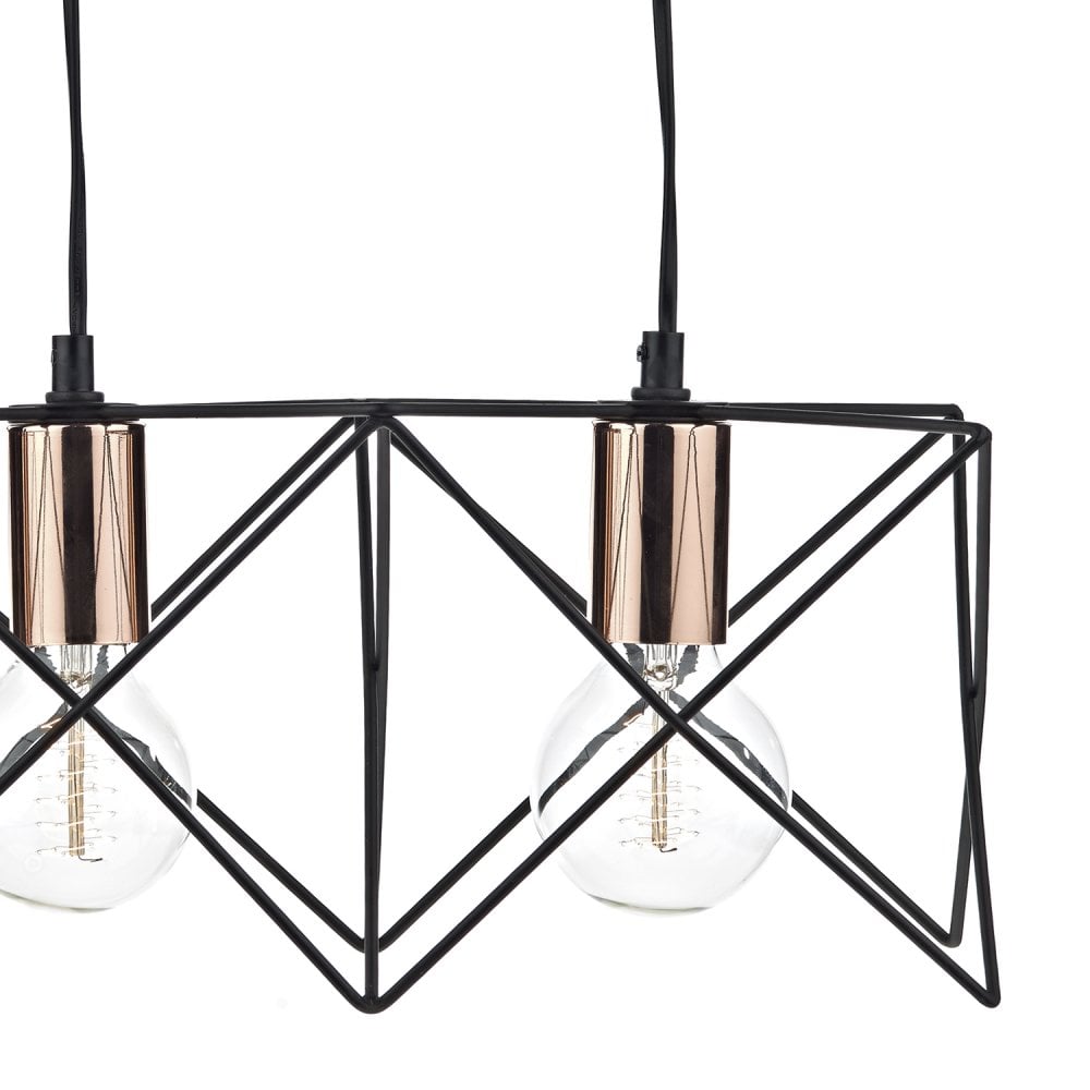 Midi 3 Light Bar Pendant Black