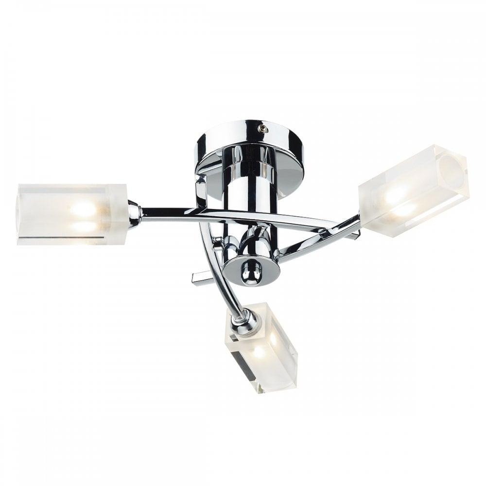 Morgan 3 Light Semi Flush Polished Chrome