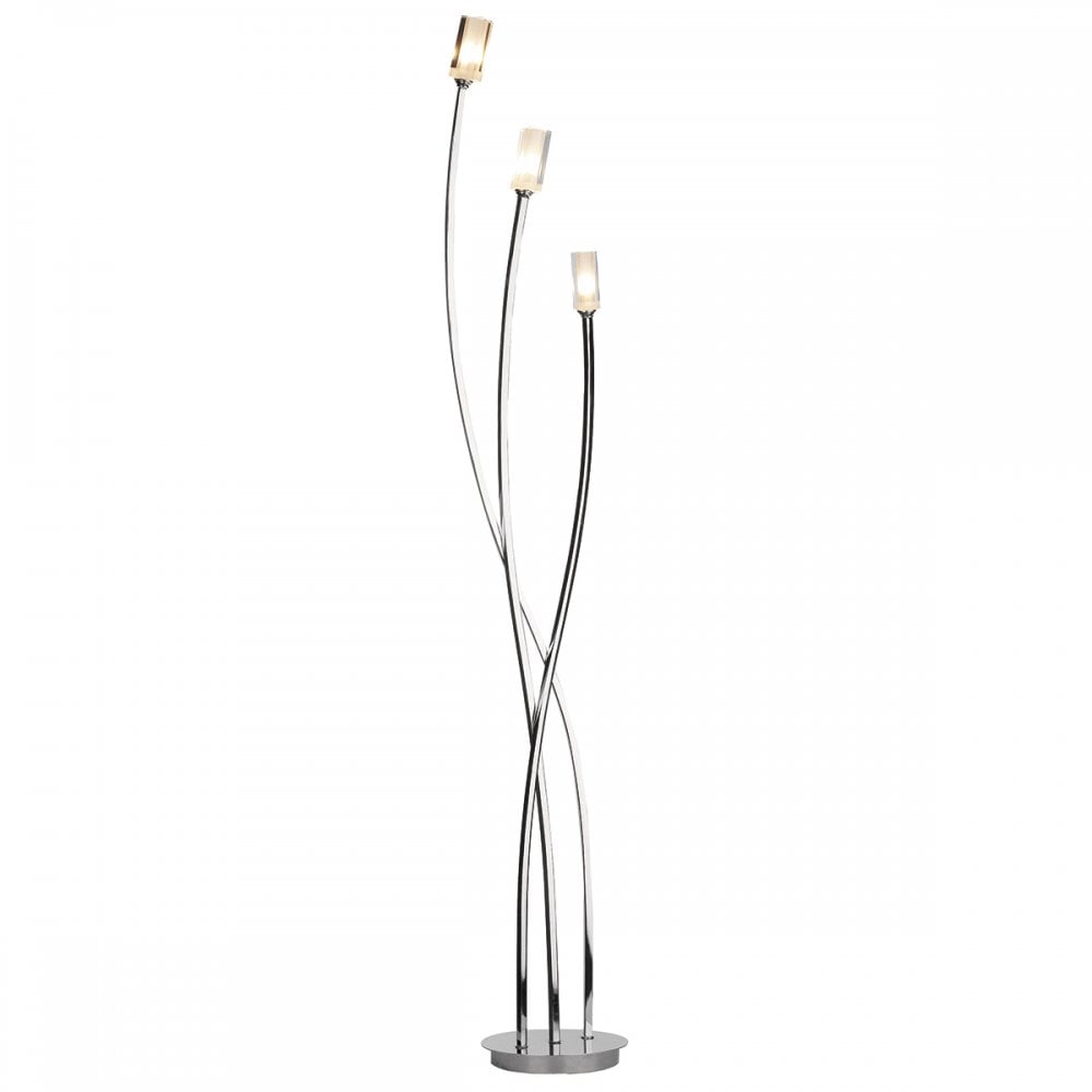 Morgan 3 Light Floor Lamp Polished Chrome