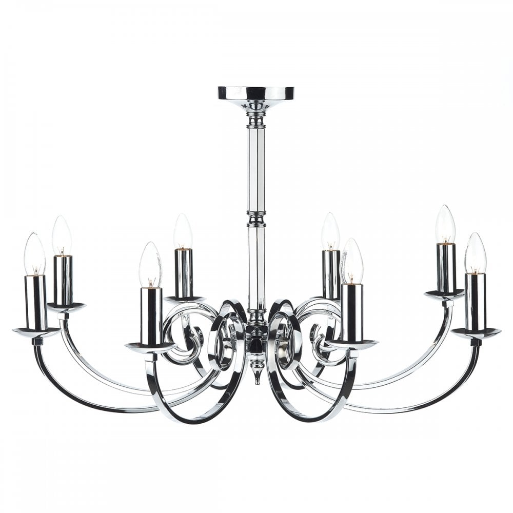 Murray 8 Light Dual Mount Pendant Polished Chrome