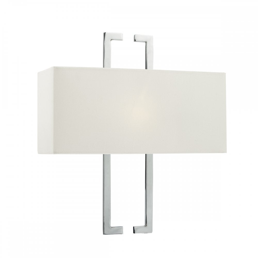 Nile Wall Light Polished Chrome c/w Ivory Shade