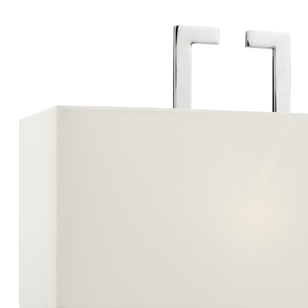 Nile Wall Light Polished Chrome c/w Ivory Shade