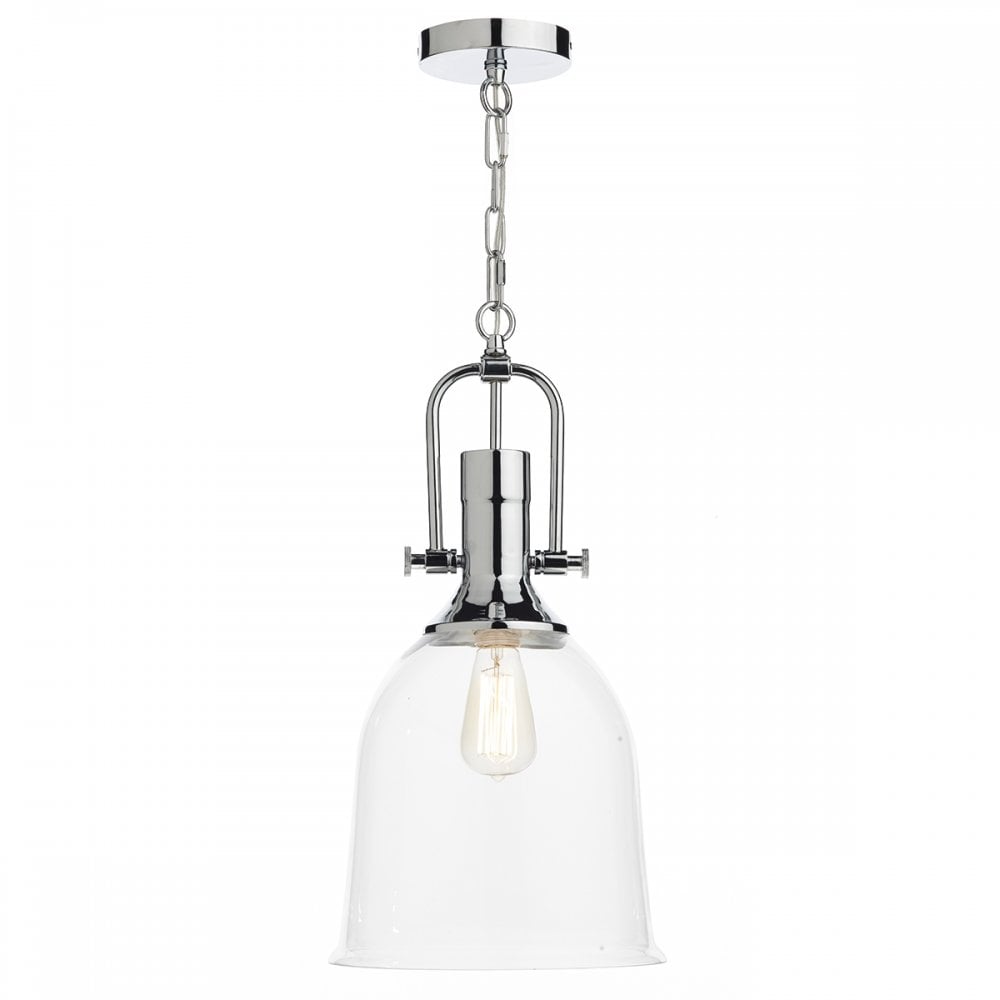 Nolan 1 Light Pendant Polished Chrome/ Clear