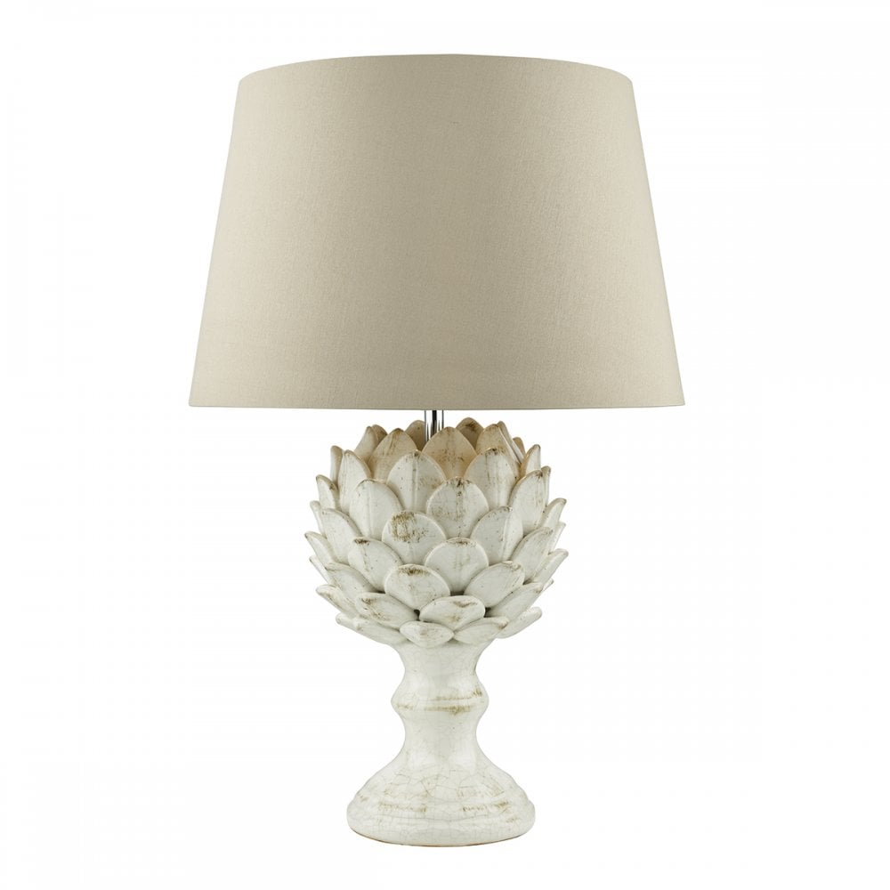 Orris Table Lamp Base Antique Cream