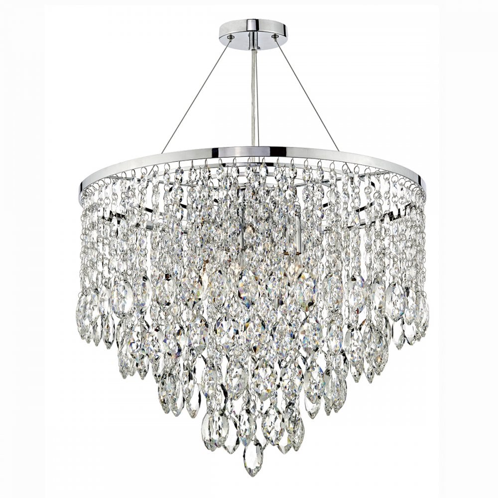 Pescara 5 Light Round Pendant Decorative Crystal