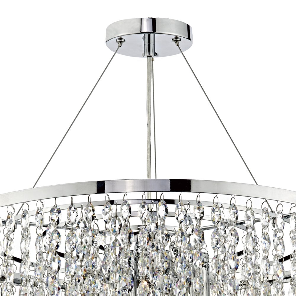 Pescara 5 Light Round Pendant Decorative Crystal